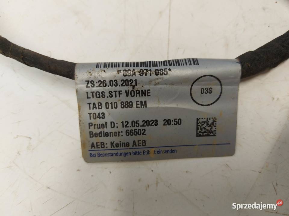 Audi Q4 ETRON 89A 89E WIĄZKA INSTALACJA PDC