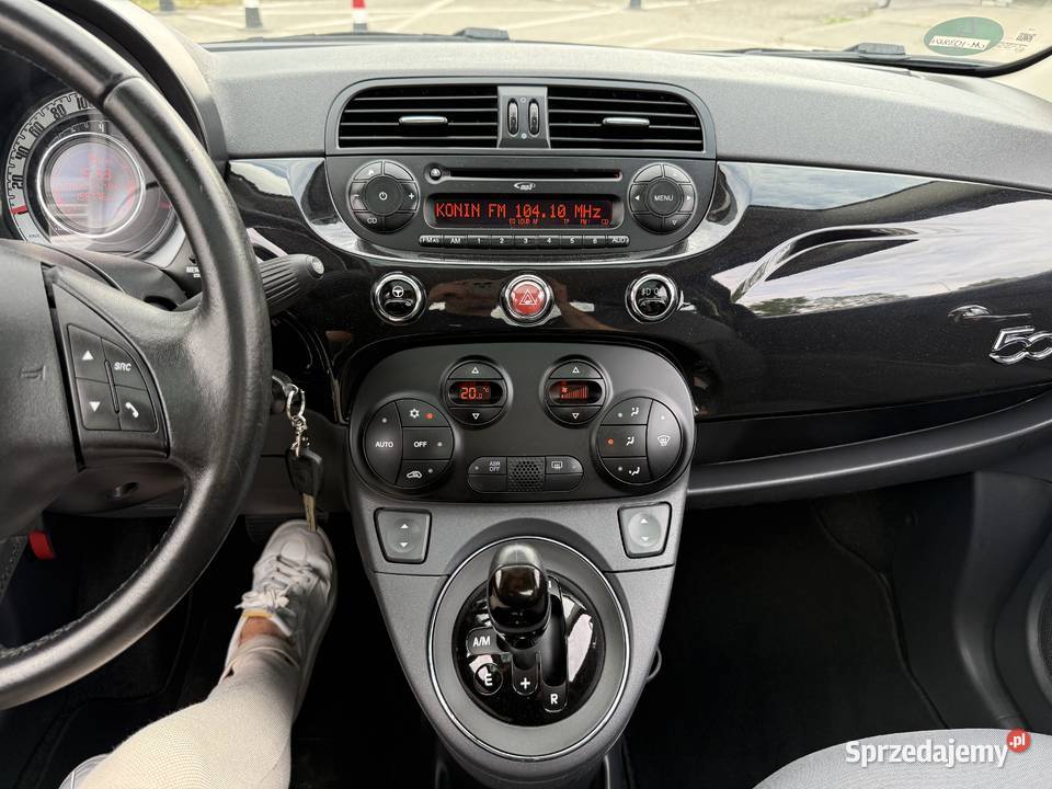 Fiat 500 12 BENZYNA Automat Xenon Panorama serwisowany w ASO Konin