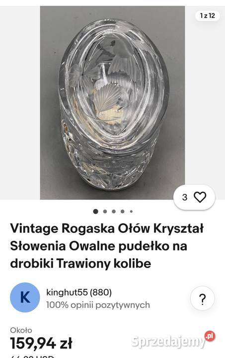 Szklana bombonierka Nowy Tomyśl sprzedam