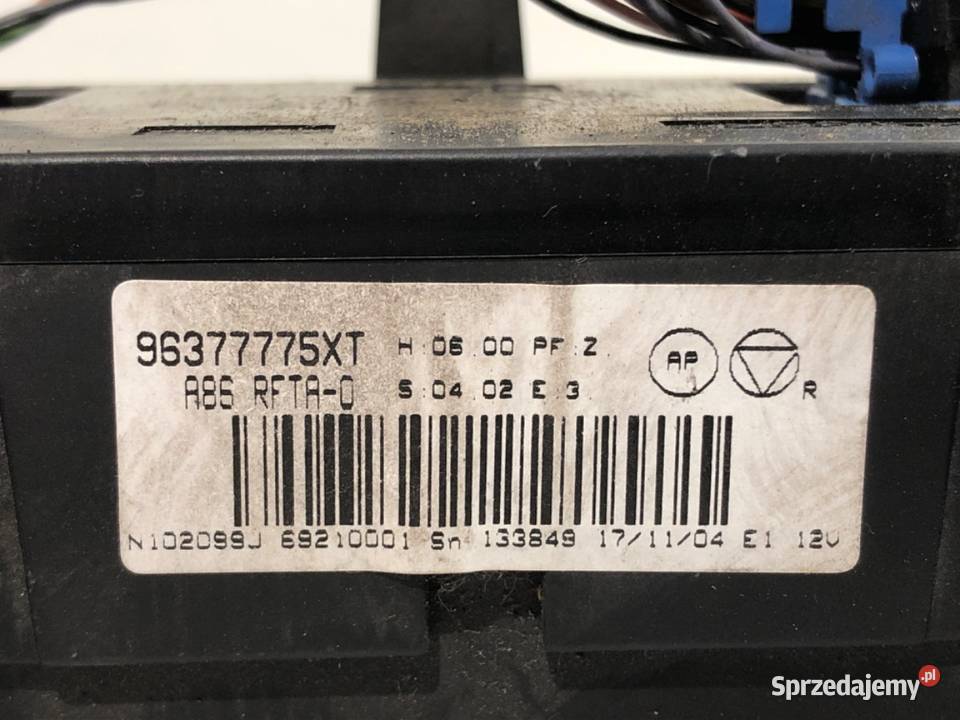 PANEL STEROWANIA NAWIEWU CITROEN C3 I 96377775XT osobowe