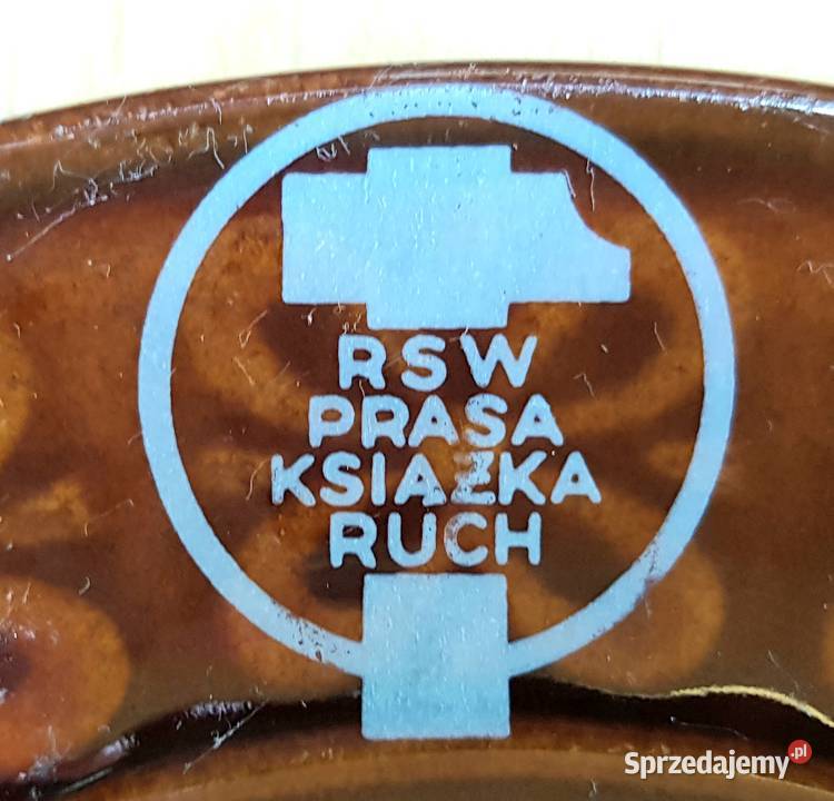 Fajans porcelit Pruszków talerzyk deserowy RSW Ruda Śląska