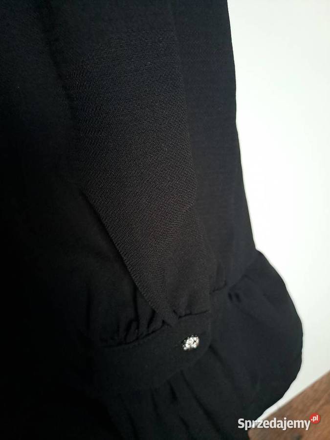 Sinsay czarna sukienka z falbanką trapezowa xs Warszawa