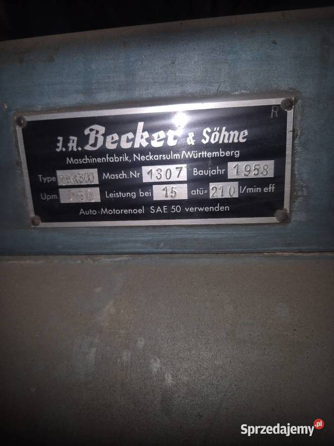 Kompresor Becker Sohne 300l silnik Bauknecht sprzedam