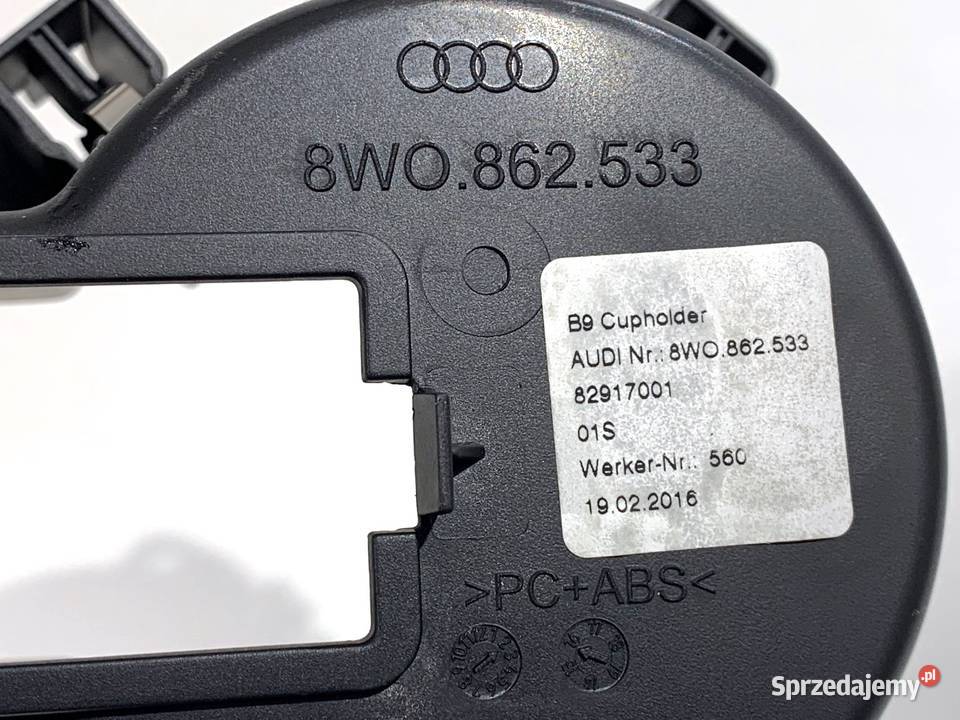 UCHWYT NA NAPOJE AUDI A4 B9 8W0862533 Kombi osobowe