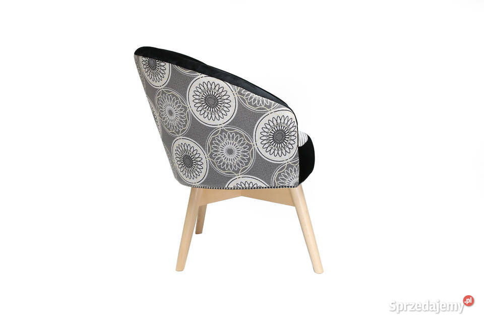 Fotel Kubełkowy Skandynawski Designerski Wygodny 70cm wielkopolskie Kazimierz Biskupi sprzedam