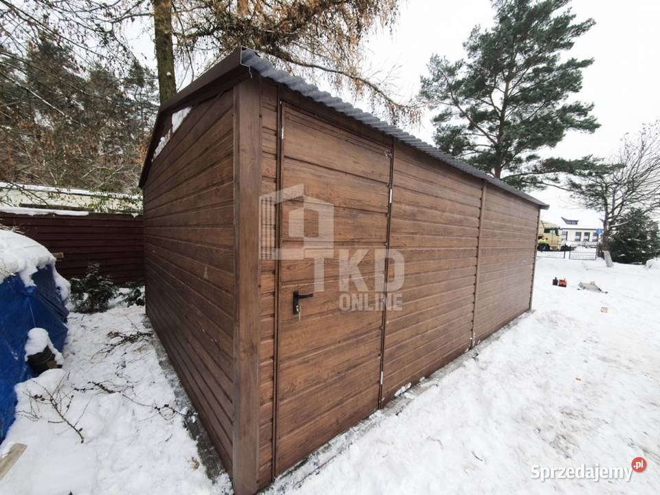 Garaż Blaszany 4x5 Brama drzwi orzech dwuspadowy Radom sprzedam