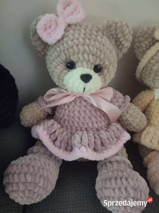 Miś pluszowy własnoręcznie wiązany Kraków sprzedam