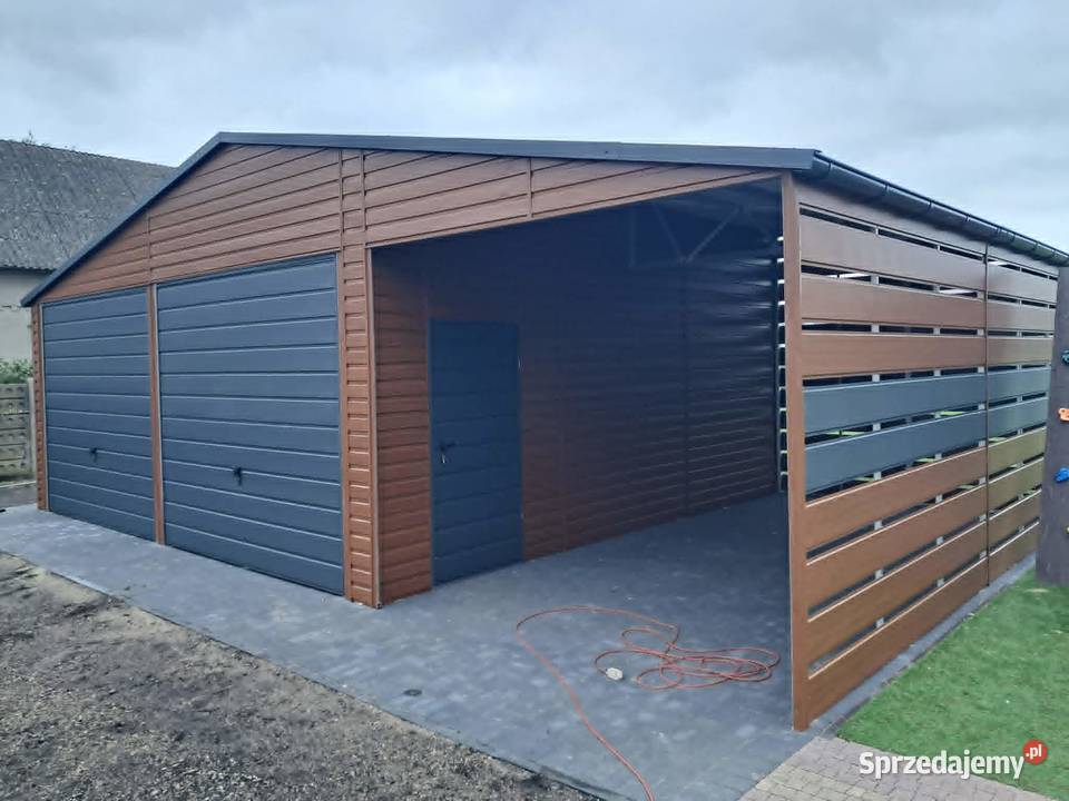 Garaż blaszany wiata 65x63x6 panele obustronne Rzeszów