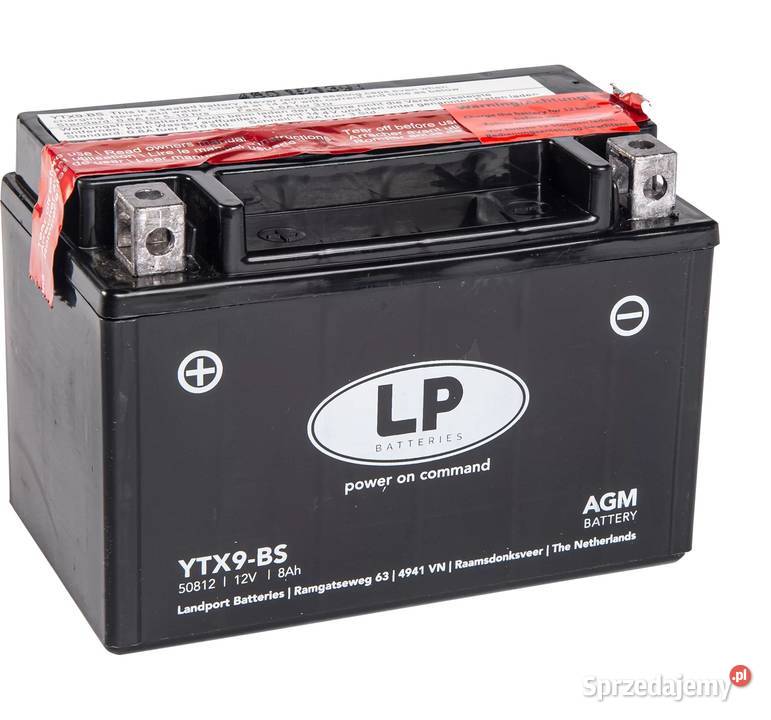 Akumulator motocyklowy Landport YTX9BS 12V 8Ah Tczew