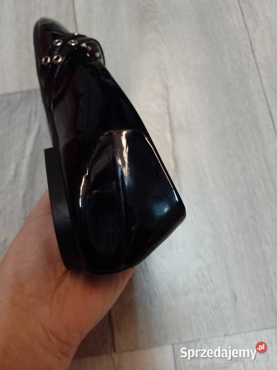 40 Czarne baleriny wieczorowe z zapięciem NOWE małopolskie Kraków sprzedam