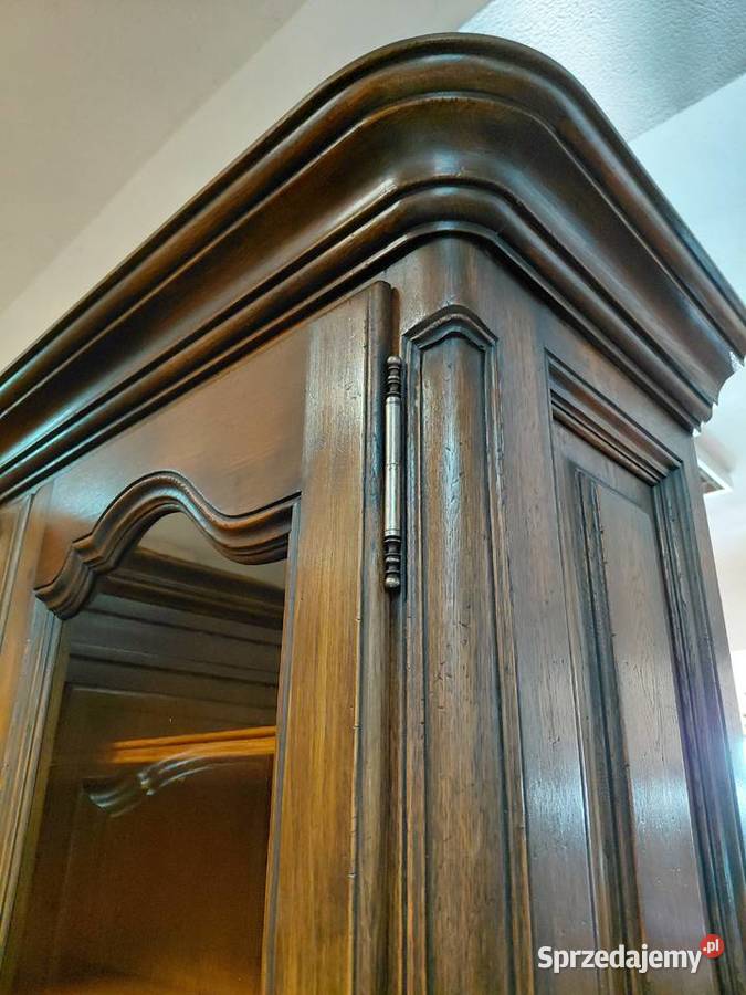 Stylowy kredens witryna do jadalni lite drewno podlaskie