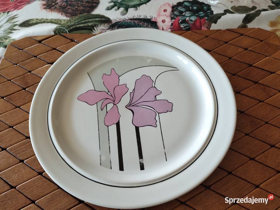 PRL talerz patera Tułowice fiołek alpejski Kutno