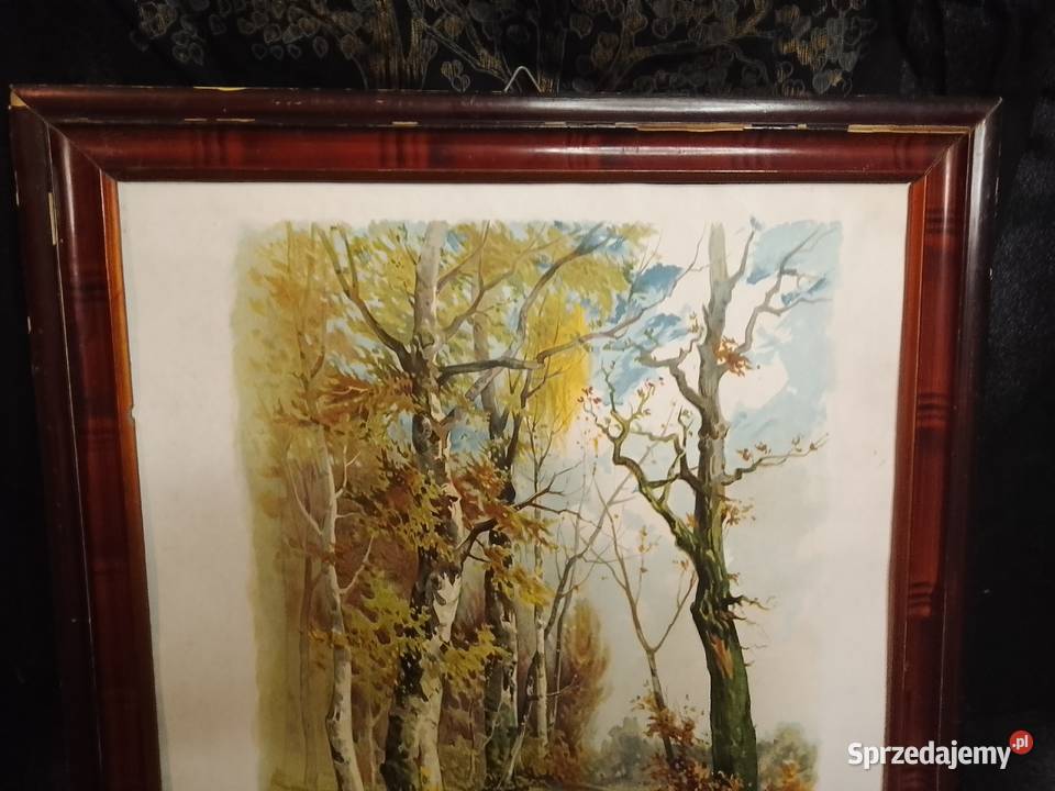 PejzażScena myśliwska w jesiennym Malarstwo Świdnik