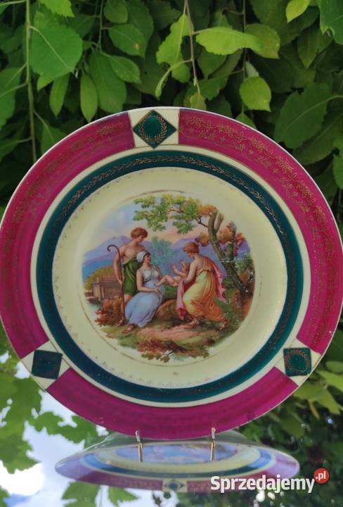 EPIAG TALERZ FRAGONARD SCENA RODZAJOWA Porcelana i szkło łódzkie Pabianice