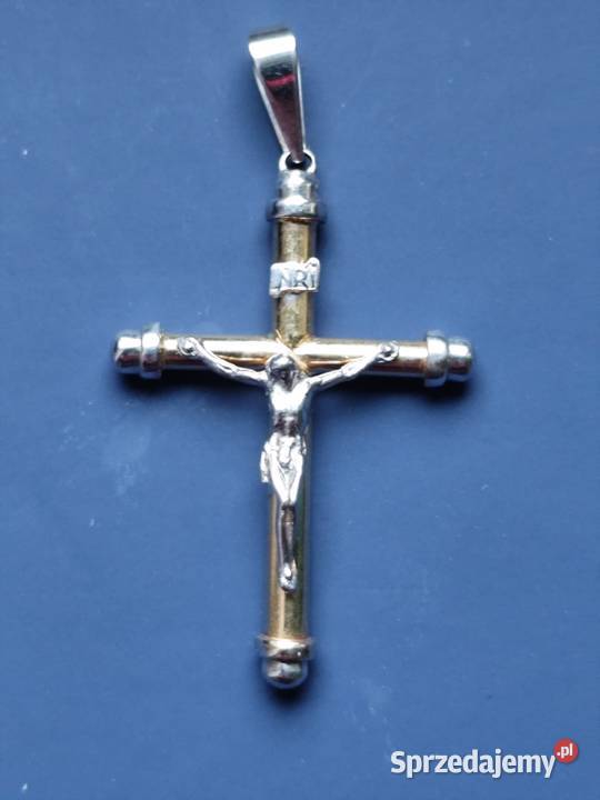 Piękna złota zawieszka krzyż złoto Skarżysko-Kamienna