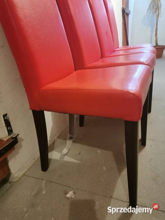 Krzesła z eko skóry 4 sztuki Zielona Góra