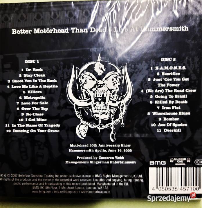 Sprzedam Album CD CD MOTORHEAD ON PAROLE Cd Nowe