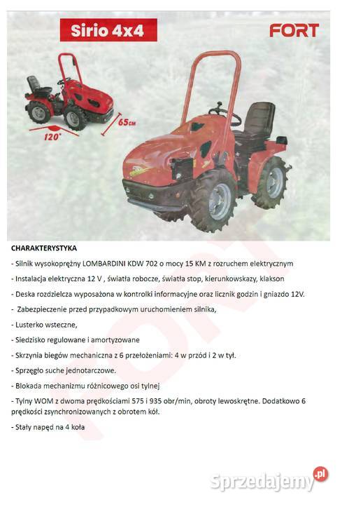 FORT SIRIO ciągnik do upraw choinek