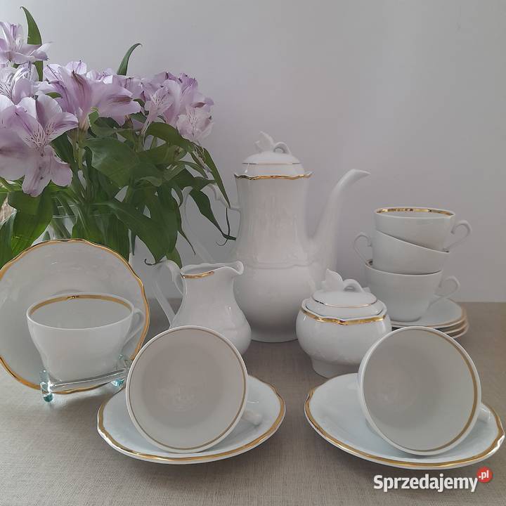 Serwis porcelanowy kawowy Royal 6 osobowy Porcelana i szkło Bogatynia