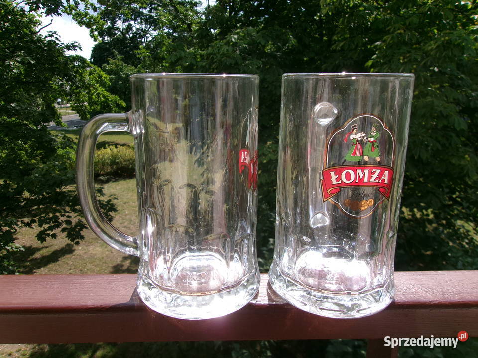Kufel do piwa szklany 05 L Polski Łomża Dom i Ogród