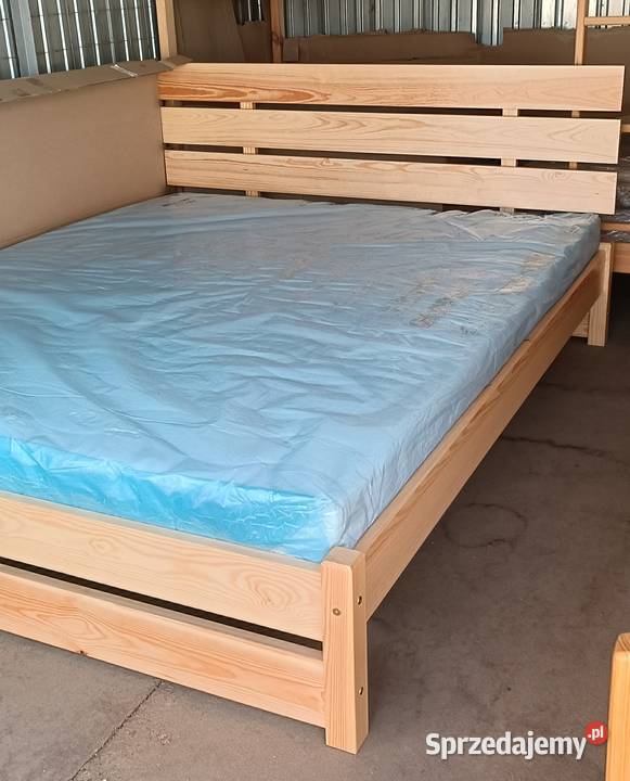 Łóżko 160x200 Drewno sosnowe z materacem nowe Krosno