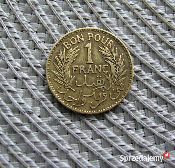 Tunezja 1 Fank 1941r Bon Pour Numizmatyka Kalisz sprzedam