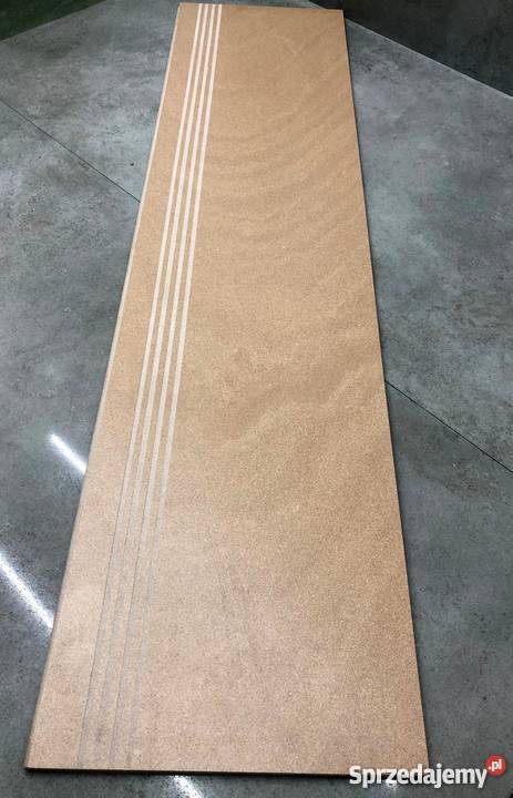 Płytki schodowe BEŻBRĄZ 100x30 twarda stopnica