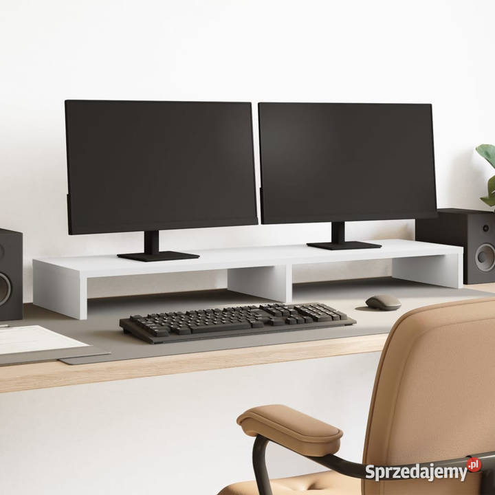 Podstawka pod monitor biała 100x27x10 WM854652 mazowieckie Warszawa sprzedam