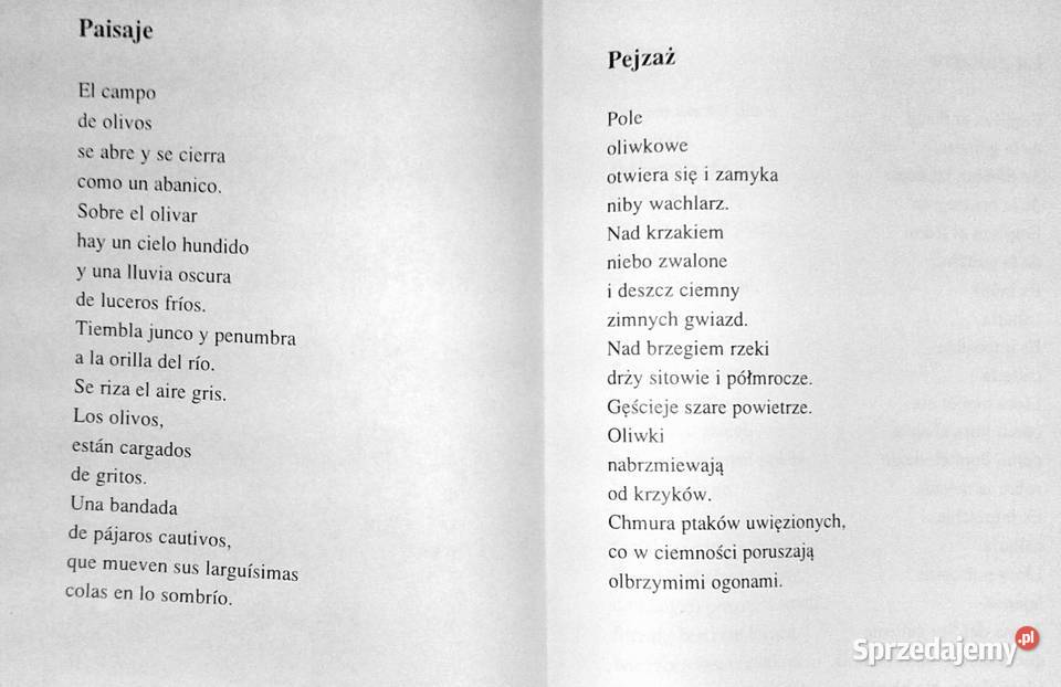 Poezje Federico Garca Lorca Chełm