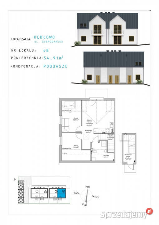 Mieszkanie na sprzedaż Kębłowo Gospodarska 5491
