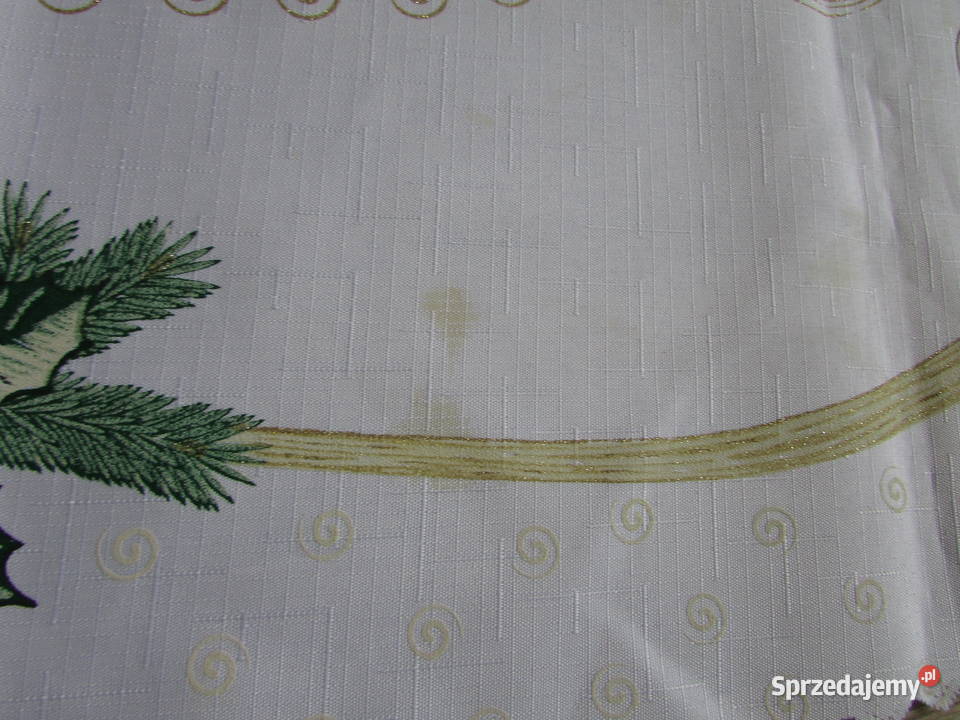 obrus świąteczny Boże Narodzenie owalny biały małopolskie Kraków