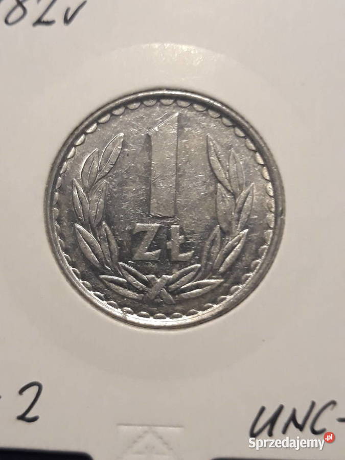 1 złoty 1982 r 2 około mennicze Numizmatyka Konin