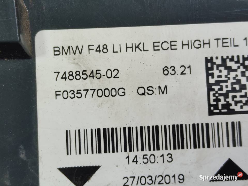 Lampa Tylna Lewa BMW 1 F48 748854502 Pleszew