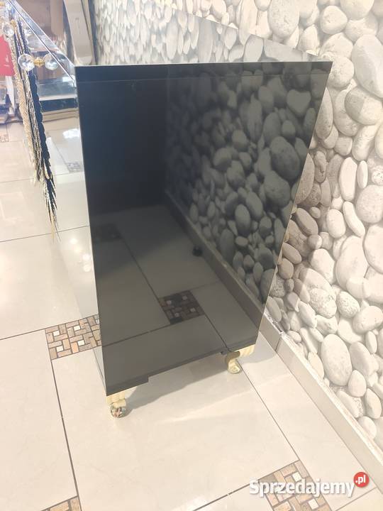 Piękna komodawysoki połysk czarnabiała Glamour Nowy Sącz