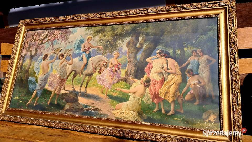 Duży obraz dekoracyjny scena mitologiczna piękna Świecie