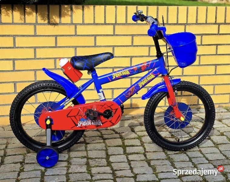 399 Rower 16 Spiderman niebieski Dziecięce śląskie Zabrze