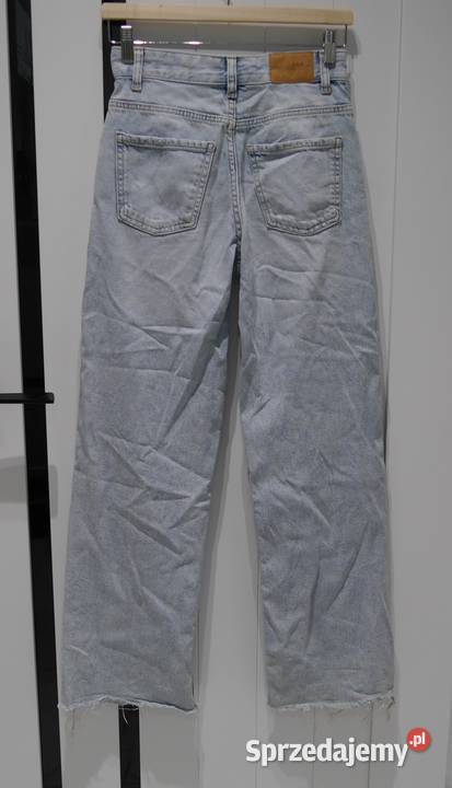 Bershka Baggy świetne spodnie z dziurami 32 XXS Bez wzoru Wrocław