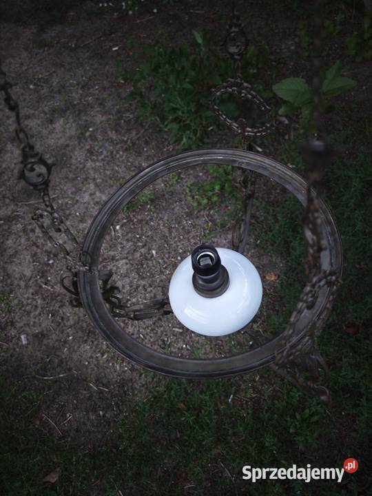Stara Secesyjna Wiszącą Lampa Naftowa Warszawa