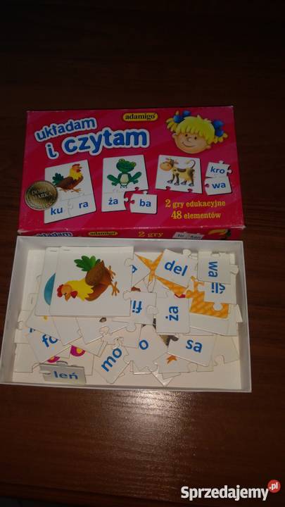 puzzle układanka gra dydaktyczna nauka czytania Węglewo