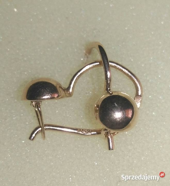 Złote kolczyki kulki p583 złote Blachownia