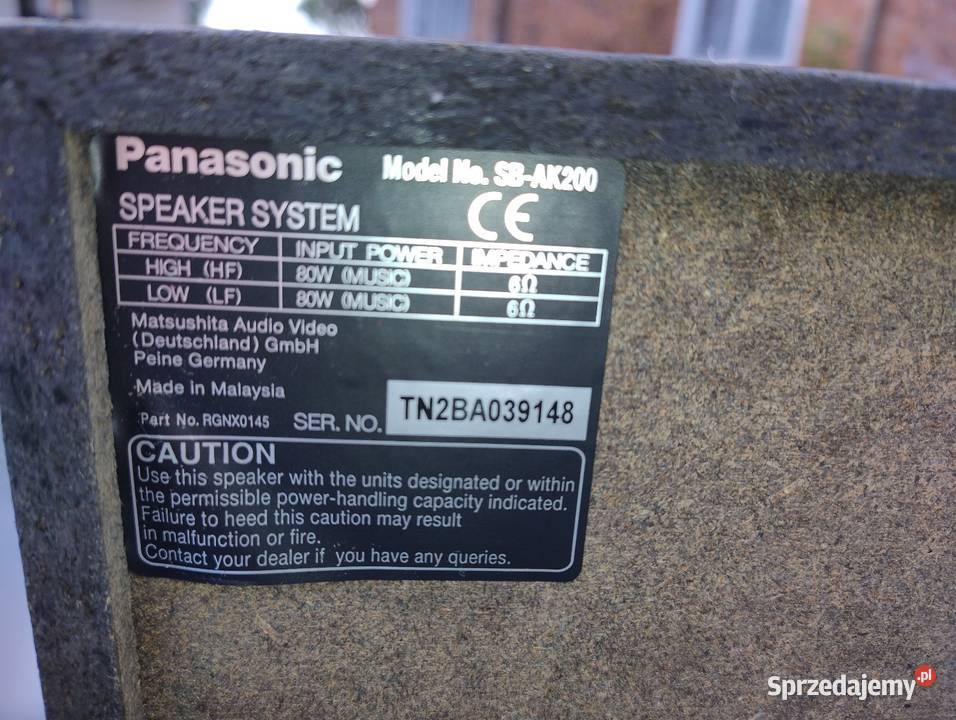 Wieża Panasonic łódzkie Zelów sprzedam