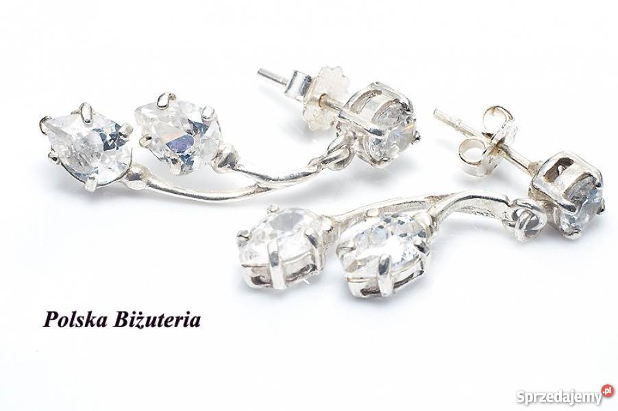 Polska Biżuteria Mega Śliczny Srebrny Komplet Białystok