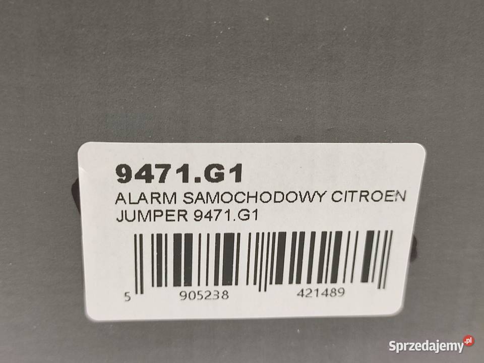 ALARM SAMOCHODOWY CITROEN JUMPER 2005 9471G1