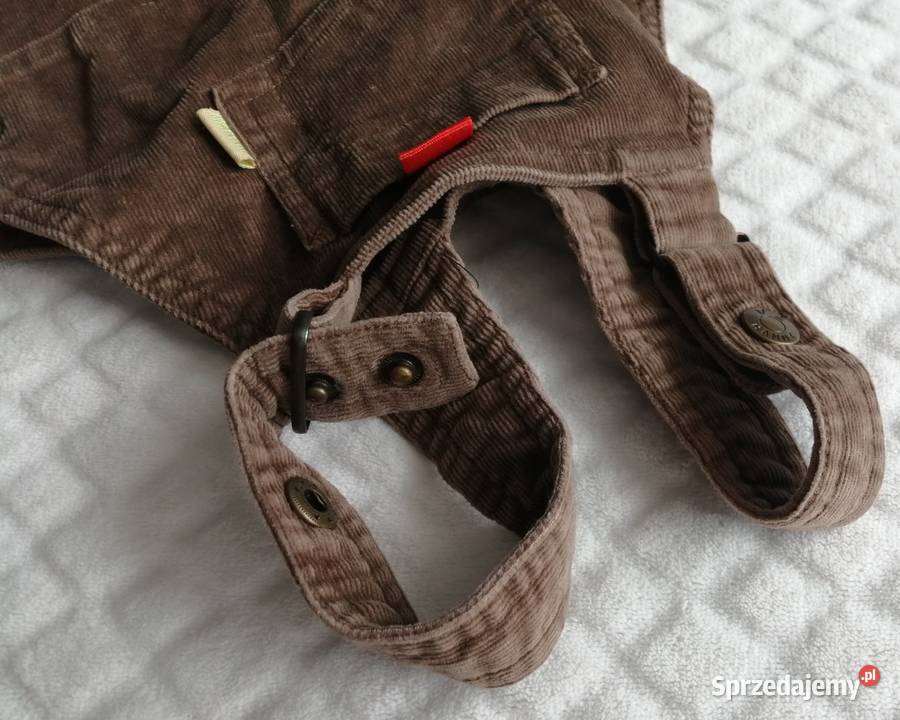 Ogrodniczki sztruksowe ocieplane polarem 98