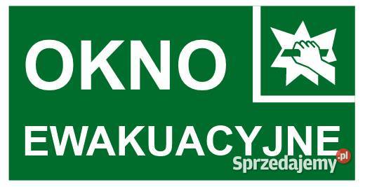Naklejka BHP okno ewakuacyjne AC007 małopolskie Kamionna