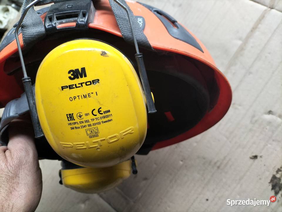 KASK OCHRONY POMARAŃCZOWY NA GŁOWĘ SŁUCHAWKI Kamień-Kolonia sprzedam