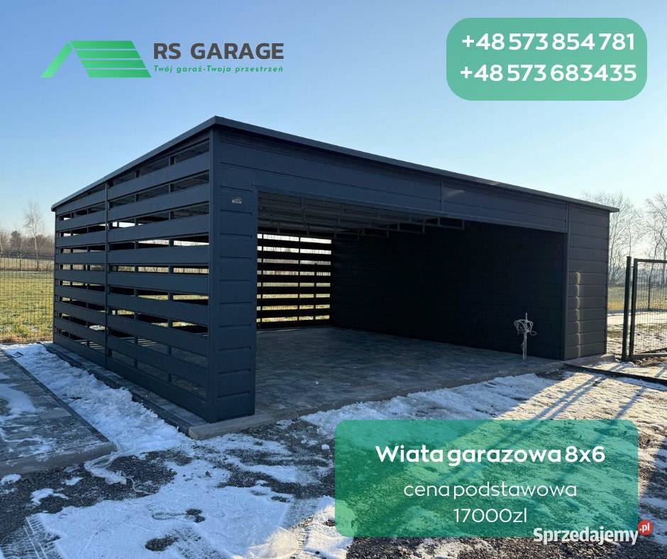 Garaż blaszany ocynkowany profil zamknięty Sprzedaż