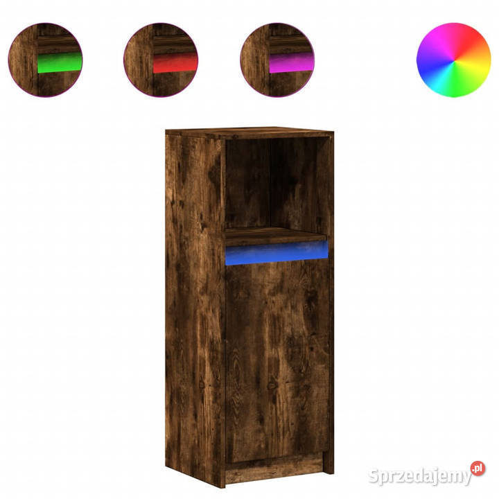 Szafka z LED przydymiony dąb 38x34x100 WM852170 Warszawa