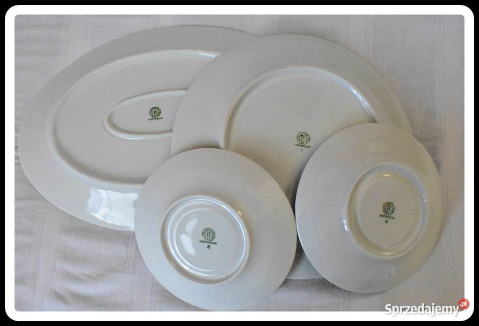 Porcelana BOGUCICE z okresu PRL talerze półmisek Płock