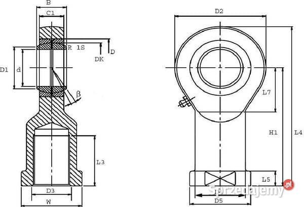 Ucha siłownika SI40TXE2LS Kamionna